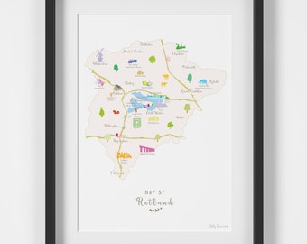 Map of Rutland Art Print