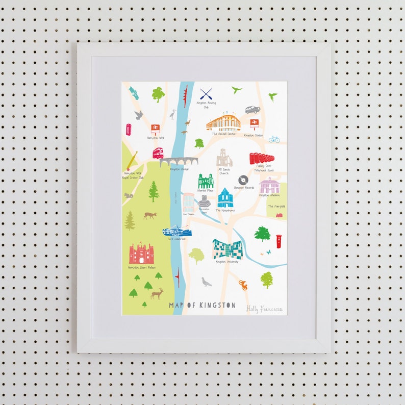 Map of Kingston Print Etsy