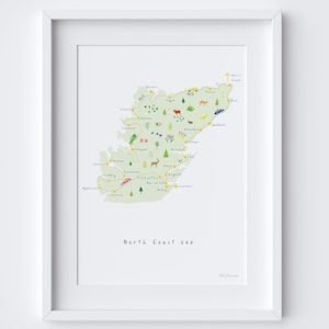 Gepersonaliseerde North Coast 500 - NC500 - Cadeau voor reizen - Road Trip Routekaart