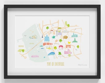 Map of Liverpool Art Print