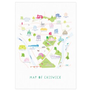 Map of Chiswick, South West London Print image 3