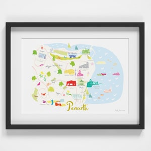 Map of Penarth Art Print