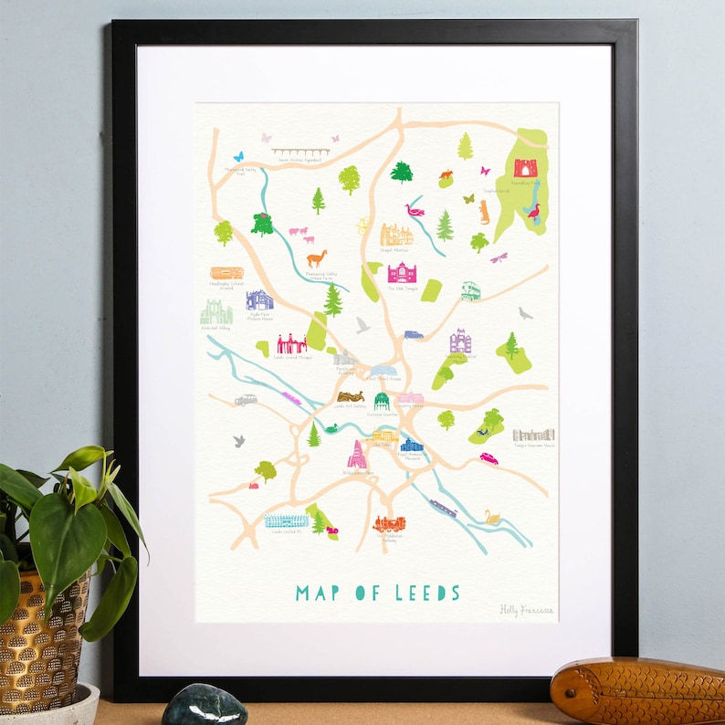 Map of Leeds Print | Etsy
