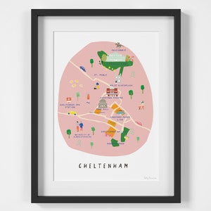 Impressão artística do mapa de Cheltenham