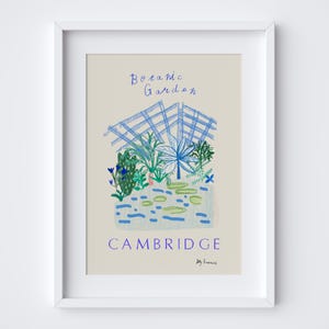 Cameble Botanischer Garten Kunstdruck - Etrusker-Reise-Plakat - UK Blumen-Gewächshaus Wandkunst - Sofortiger Download Digital Printable