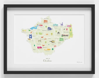 Map of Cheshire Art Print