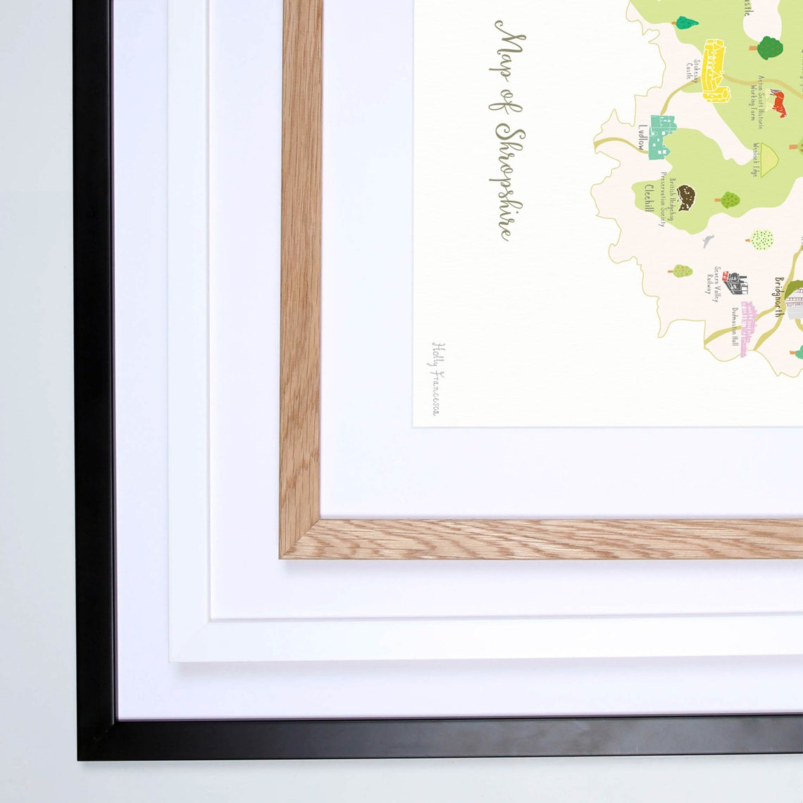 Map of Shropshire Art Print - Etsy