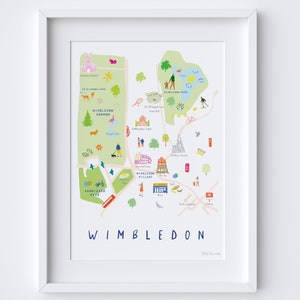 Karte von Wimbledon Village Kunstdruck / South West London