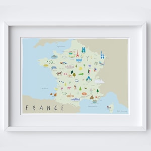 Carte de France Art Print