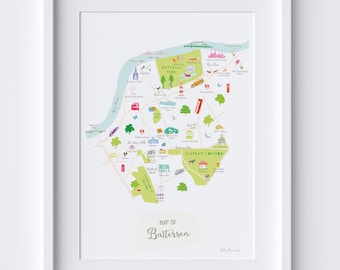 Map of Battersea Art Print