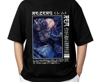 Camiseta Rem Re Zero, Emilia, Reinhard, Rem, Subaru, Camiseta de anime, Waifu, Kawaii, Ropa de calle, Ropa unisex
