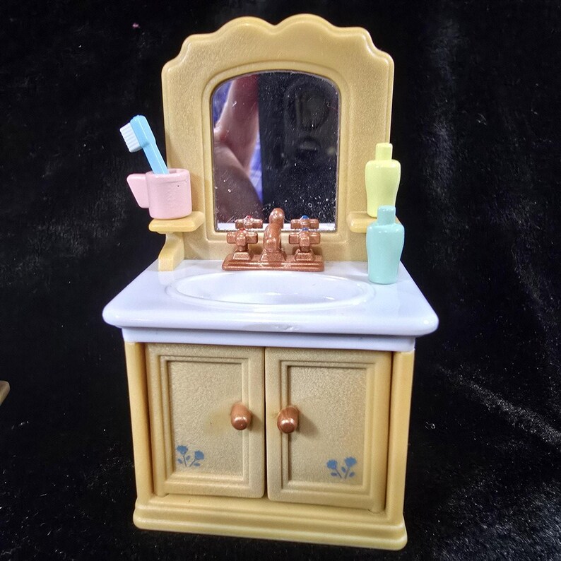 Baldosas de baño vintage de Sylvanian Families SE-139, Japón, 2004, Calico Critters imagen 2