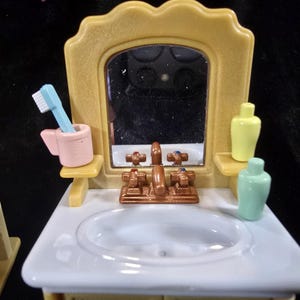 Baldosas de baño vintage de Sylvanian Families SE-139, Japón, 2004, Calico Critters imagen 6