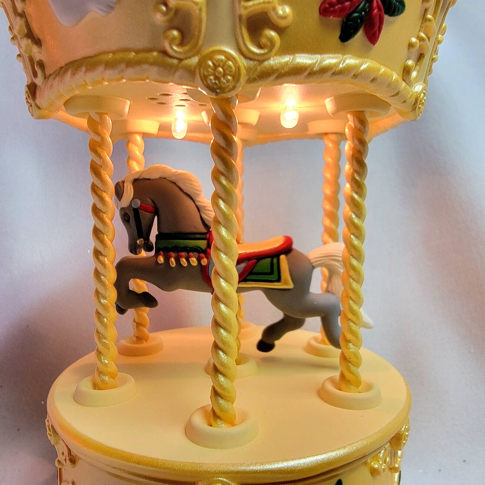 Christmas Tobin Fraley Holiday Carousel Hallmark Ornament #3 Light & Music 1996