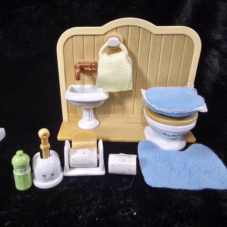 Baldosas de baño vintage de Sylvanian Families SE-139, Japón, 2004, Calico Critters imagen 3