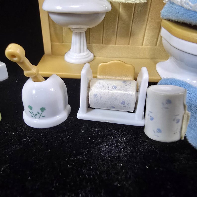 Baldosas de baño vintage de Sylvanian Families SE-139, Japón, 2004, Calico Critters imagen 7