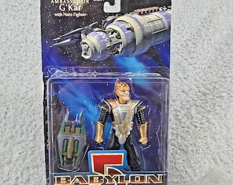 Figura de acción del embajador G'Kar de Babylon 5 de WB Toy, modelo vintage, 1997, luchador Narn, Warner Bros.
