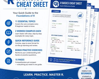 R Programming Cheat Sheet | R Language Quick Reference (PDF Download)