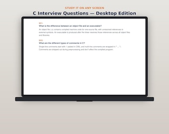 Guide d'étude pour les questions d'entretien d'embauche en programmation C (PDF/Word) | Sujets de base à avancés