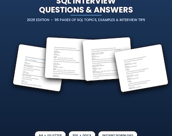 Guide till SQL-intervjufrågor och -svar (2026 års upplaga) (digital nedladdning) | Databas | Oracle | PLSQL