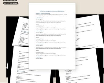 Python Interview Questions & Answers Guide (2026 Edition) (Digital Download) | Python Developer | Data Science