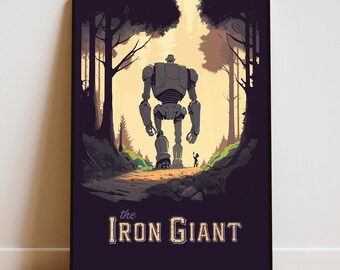 The Iron Giant Poster | Hogarth Hughes Wall Art | Movie Print #2