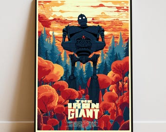 The Iron Giant Poster | Hogarth Hughes Wall Art | Movie Print #3
