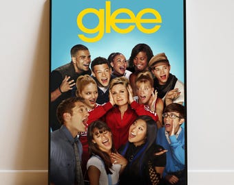 Glee Poster | Rachel and Finn Wall Art | TV Series Print