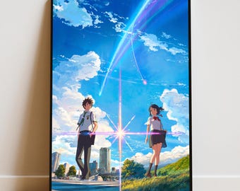 Your Name Poster | Mitsuha Wall Art | Movie Print