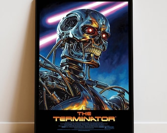 Terminator Poster | Arnold Schwarzenegger Wall Art | Movie Print