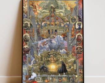 Elden Game Poster | Malenia Blade of Miquella Game Wall Art | Gamer Print #4