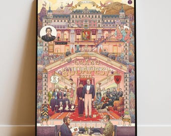 Grand Budapest Hotel Poster | Gustave H Wall Art | Movie Print