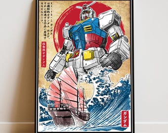 Gundam Poster | RX-78-2 Wall Art | Anime Print
