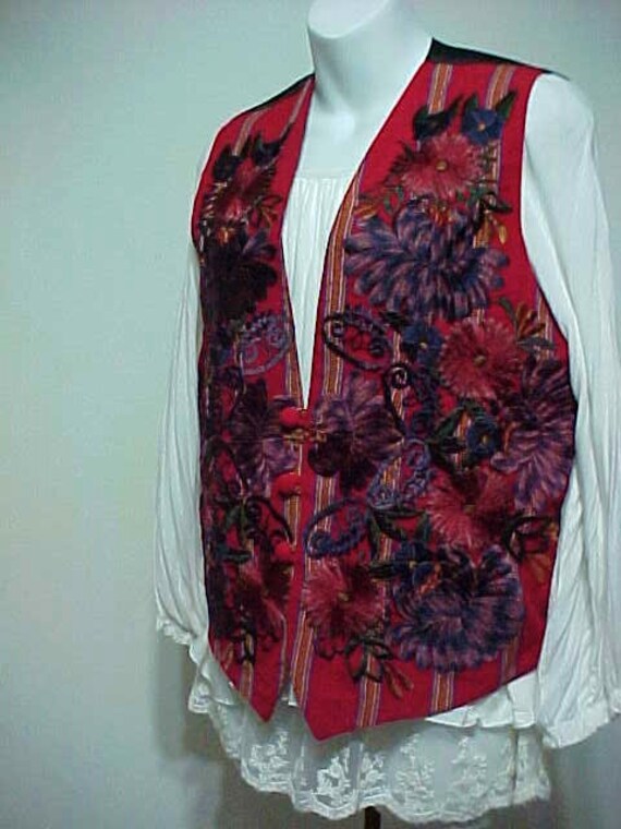Vintage Vest, Folk Vest, Hand Woven Vest, Rare Fol