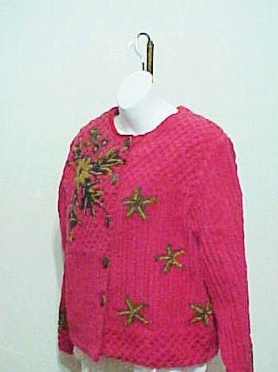 Vintage 70's Jacket, Chenille Jacket, Vintage Cott