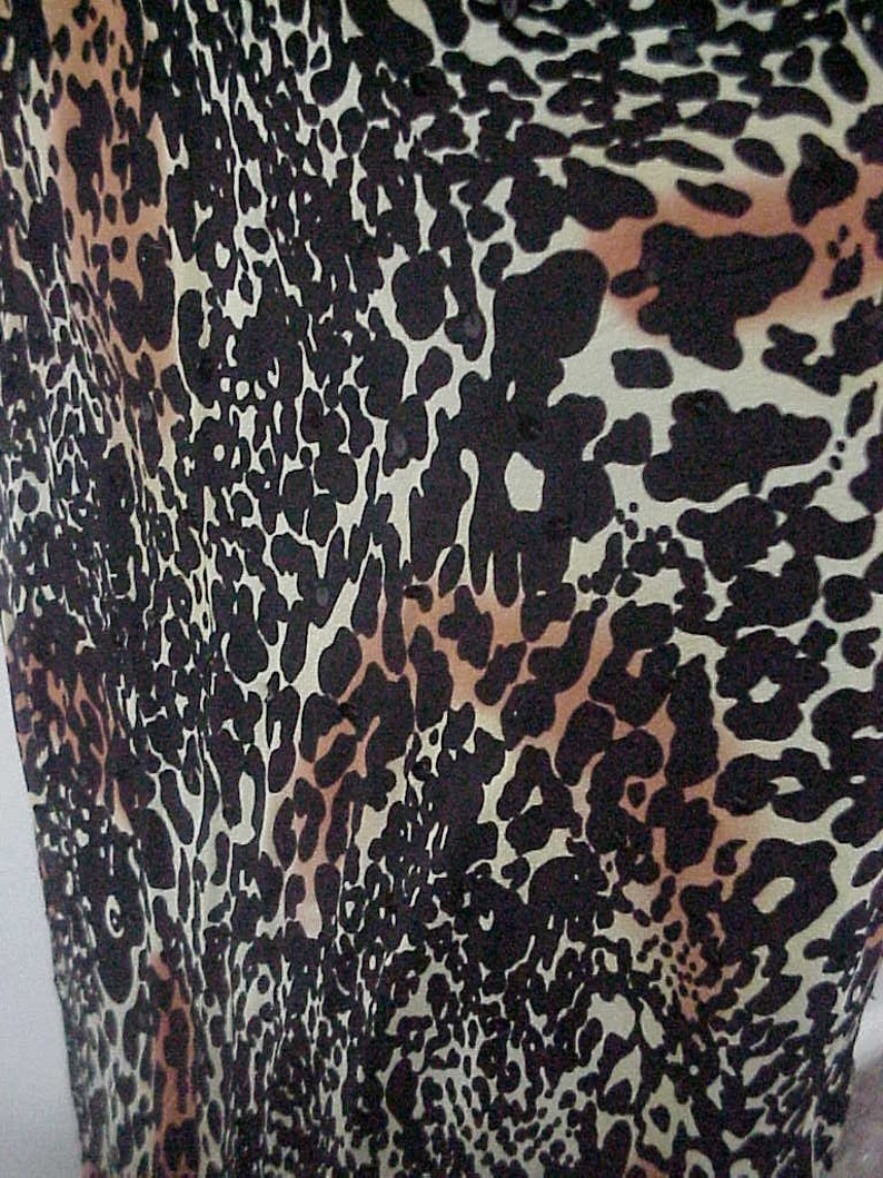 Leopard Bombshell 50/'s Pin Up Silk Dress