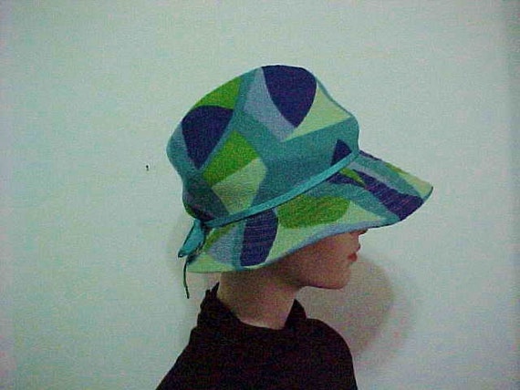 Mod Optic Wool Fedora Hat/1970 Michele Designer Ha