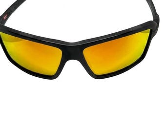 Pre-Owned Oakley Cables Sunglasses OO9129-0463 63-14 131 Matte Gray Camo Prizm Ruby Mirrored—