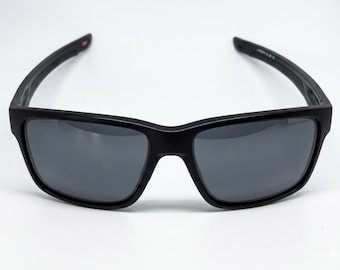 Pre-Owned Oakley Mainlink XL Custom Build Sunglasses Matte Black / Grey Ink Polarized 61mm —-