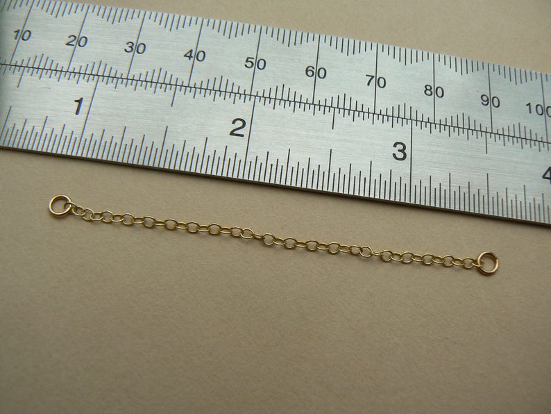 9ct Gold Extender Cable Chain for Necklace or Pendant 1 - Etsy