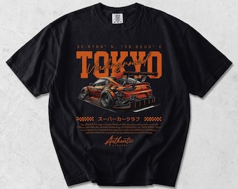 Tokyo Underground Car T-Shirt: Vintage Style Streetwear Apparel