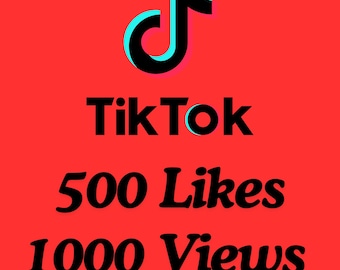 Snelle TikTok-groeiservice | 1000 echte weergaven + 500 likes | Promotie op sociale media