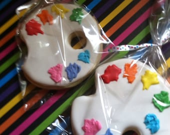 Paint Palette/Art Party Sugar Cookies *please read description*