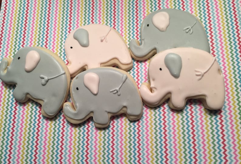 Baby Elephant Cookies please read description image 1