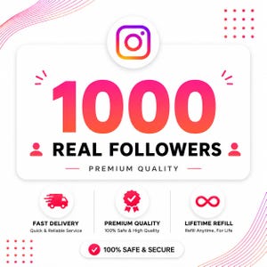 1000 Instagramföljare | Snabb leverans, livstidspåfyllning, säker tillväxt