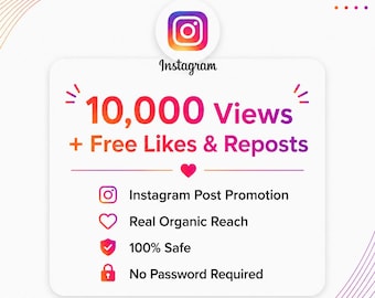 10k Instagram Views, Real Likes, Shares Boost, Fast Delivery, Lifetime Refill, Safe Growth
