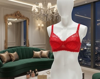 Plus Size Lace Bralette for Women, Push Up Bra, Comfortable Everyday Lingerie