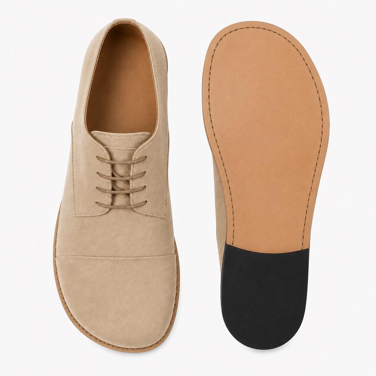 Polo Ralph Lauren Mens White Suede Buck Derby Shoes Cream Brick Sole 12 D Men main image 3