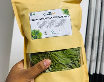 100% Natural Jatropha Leaves | Traditional Herbal Leaf Product | Sun Dried Herb (30 leaf)
