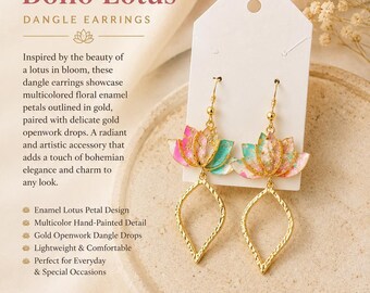 Boho Lotus Earrings